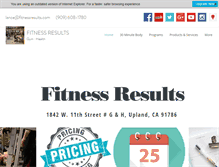 Tablet Screenshot of fitnessresults.com